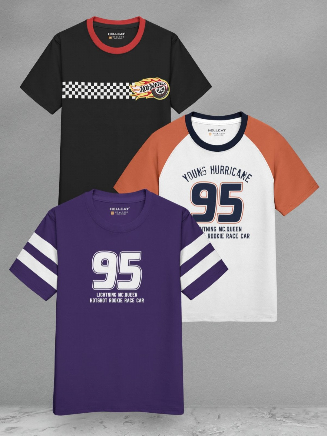 HELLCAT Boys 3 Printed Applique T-shirt