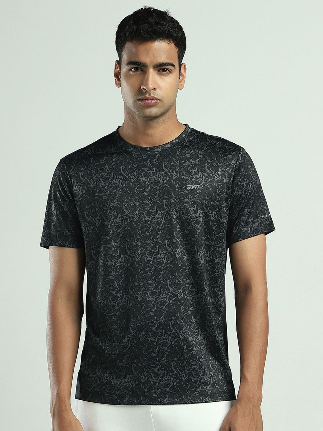 Reebok All Over Printed Crew Neck T-Shirt