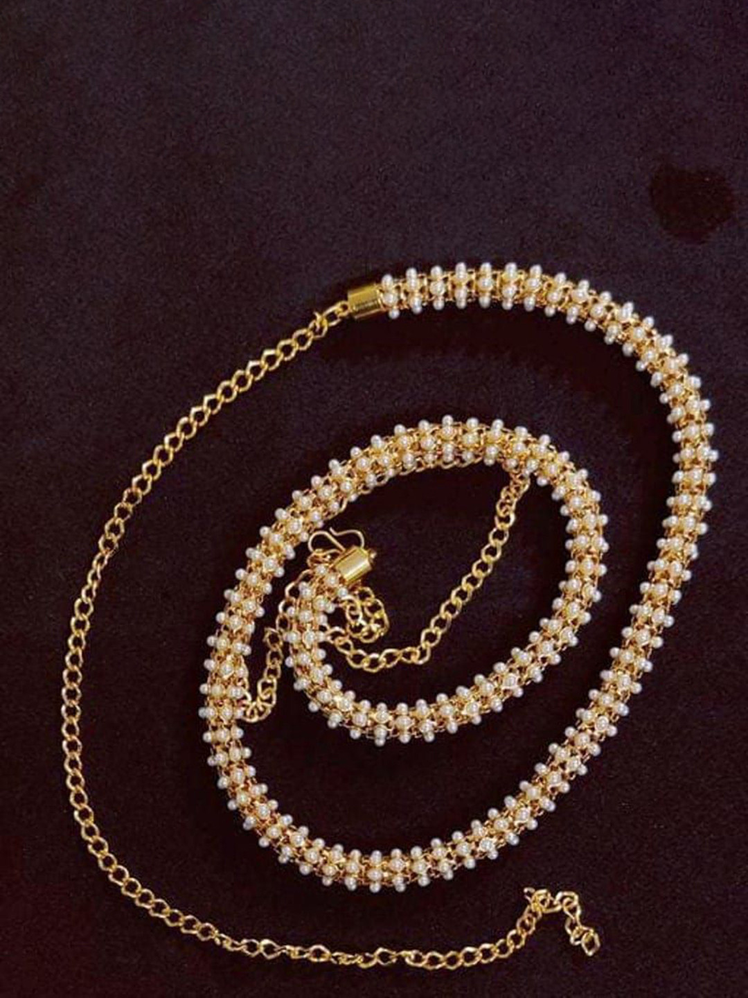 Crown Fabulous Jewellery Artificial Beads Studded Waist Chain Saree Accessories