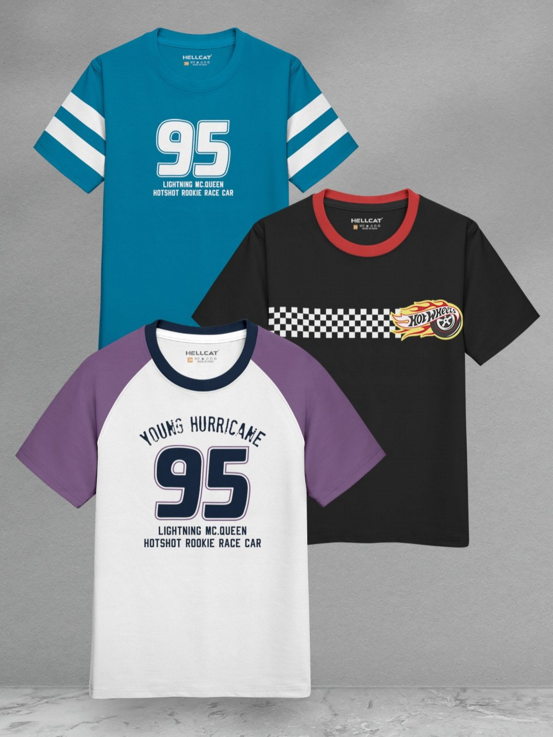 HELLCAT Boys 3 Printed Applique T-shirt
