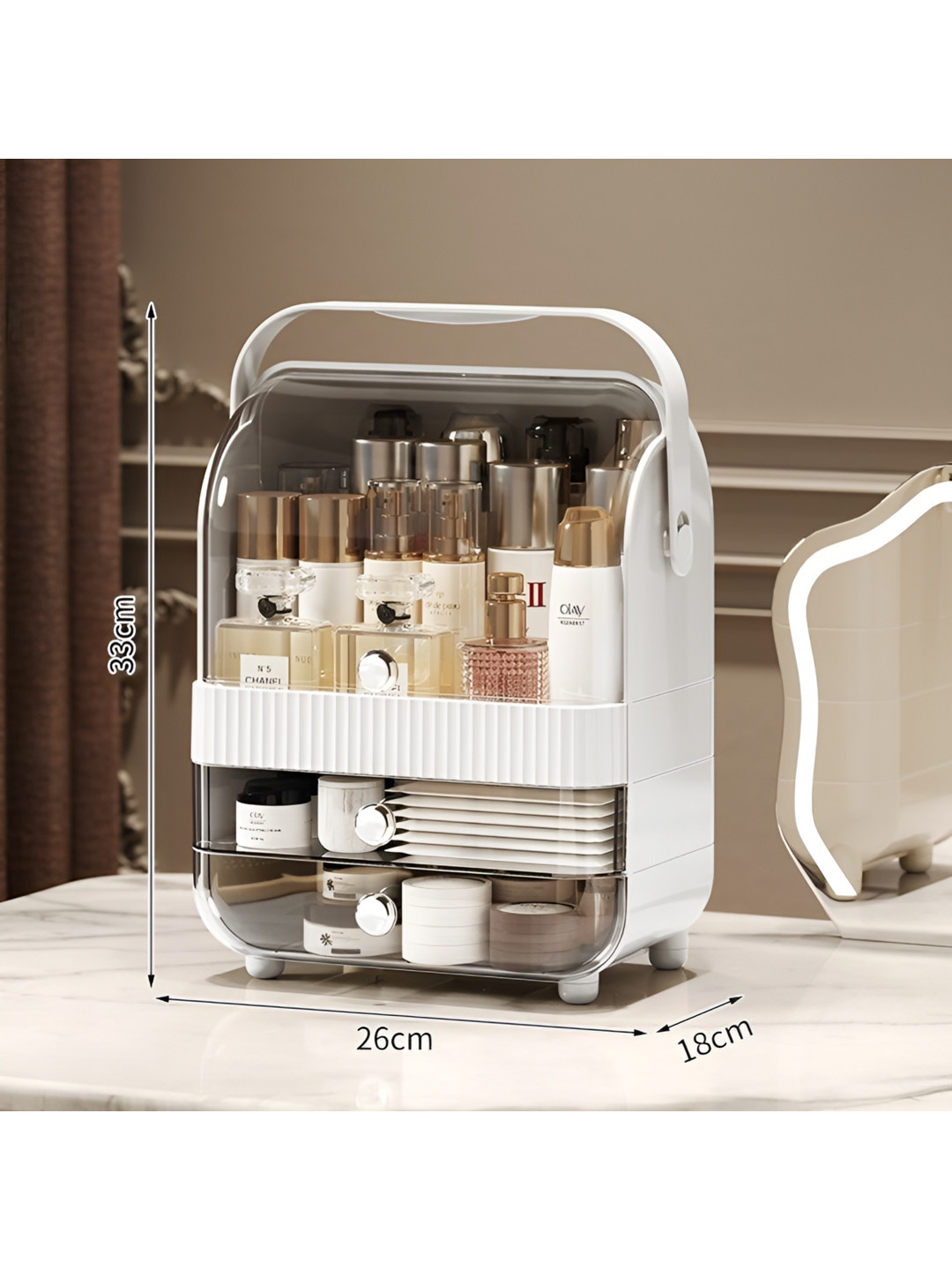 Just Lil Things White Skincare Organiser