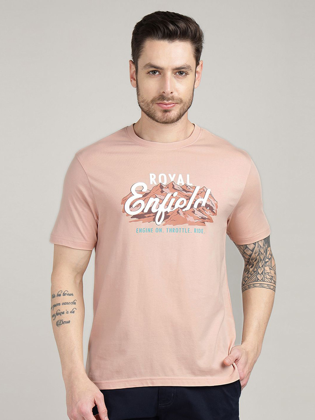 Royal Enfield Men Applique T-shirt