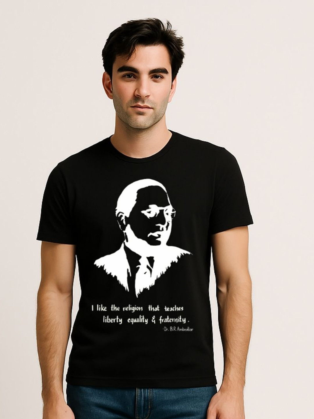 Be Crazy Men Printed Raw Edge T-shirt