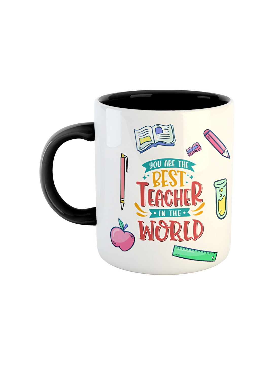 ARTBUG Birthday Anniversary Gifts White Typography Ceramic Microwave Safe Mug-350ml