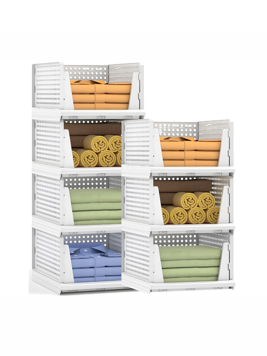 Panchhi Store White Set of 7 Reusable Multi-Utility Organisers