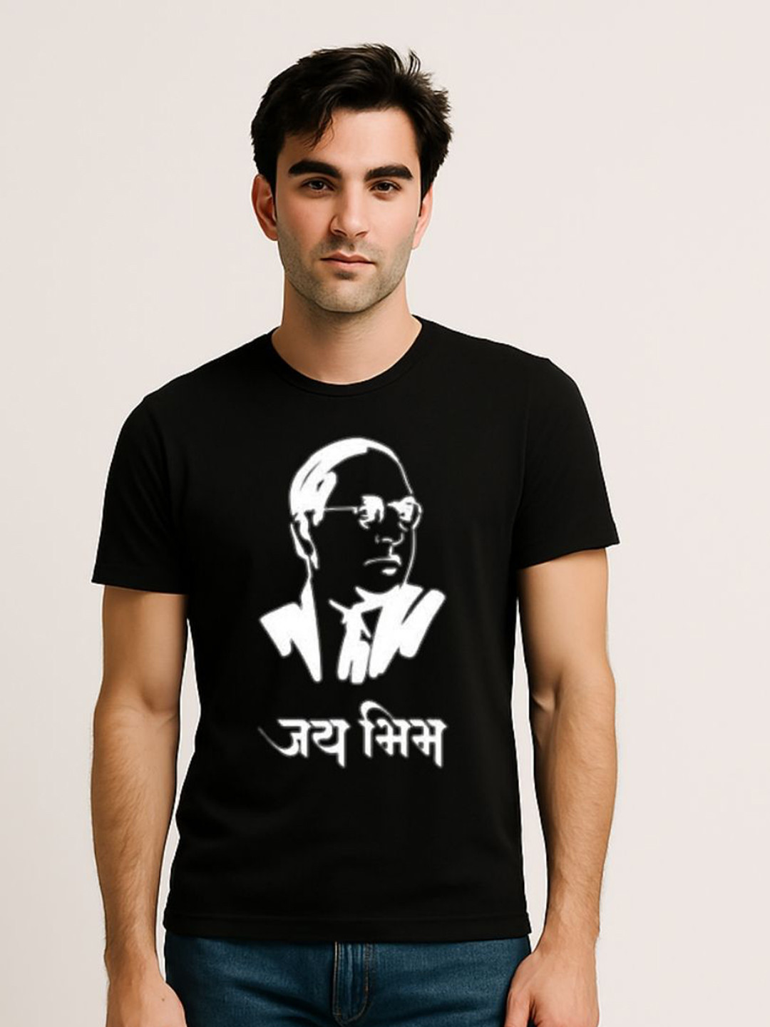 Be Crazy Men Printed Raw Edge T-shirt