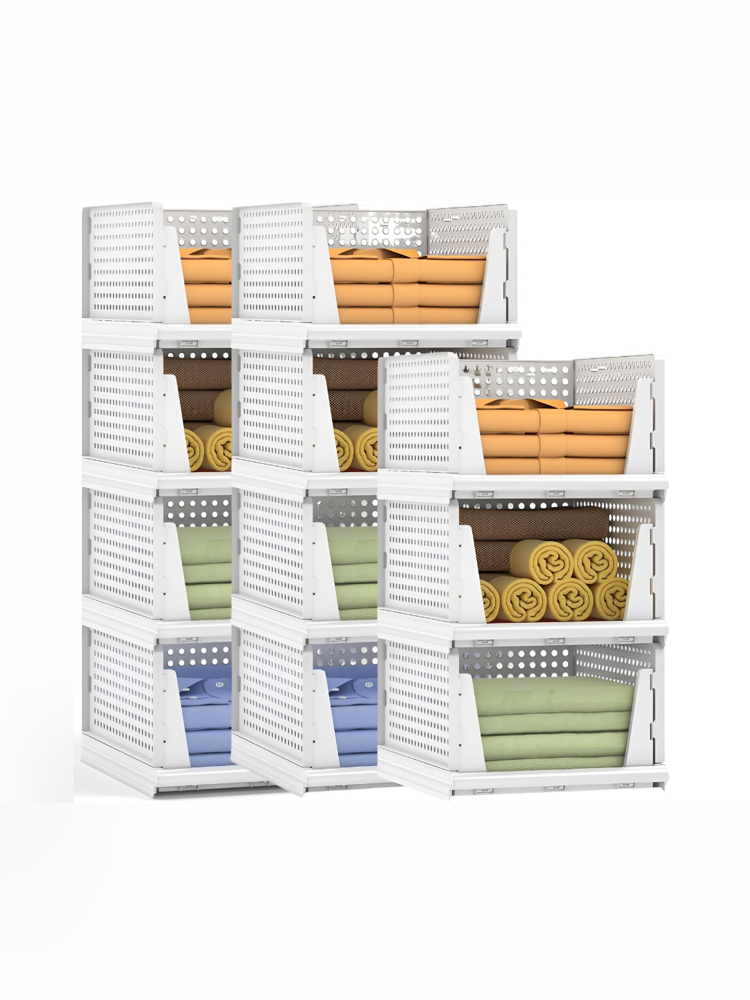 Panchhi Store White Set of 11 Reusable Multi-Utility Organisers