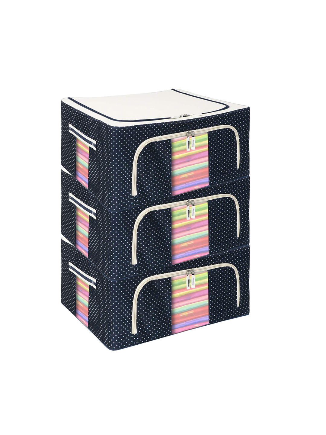 Panchhi Store Pack of 3 Blue 24 Liter Clothes Organizer Bag