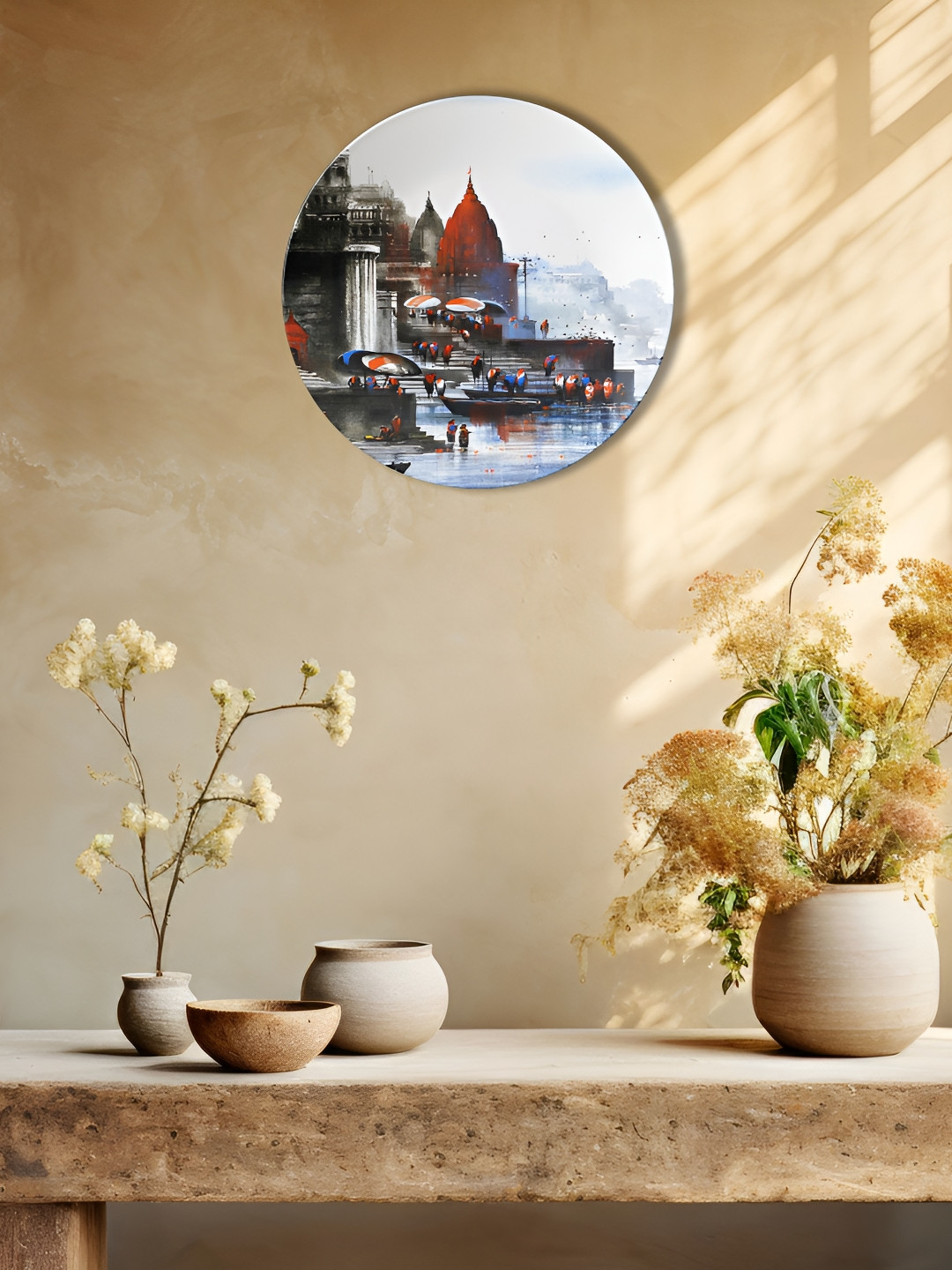 THE QUIRKY HOME Spiritual Awakening Decorative Crafted Ceramics Antique Wall Plates-10In