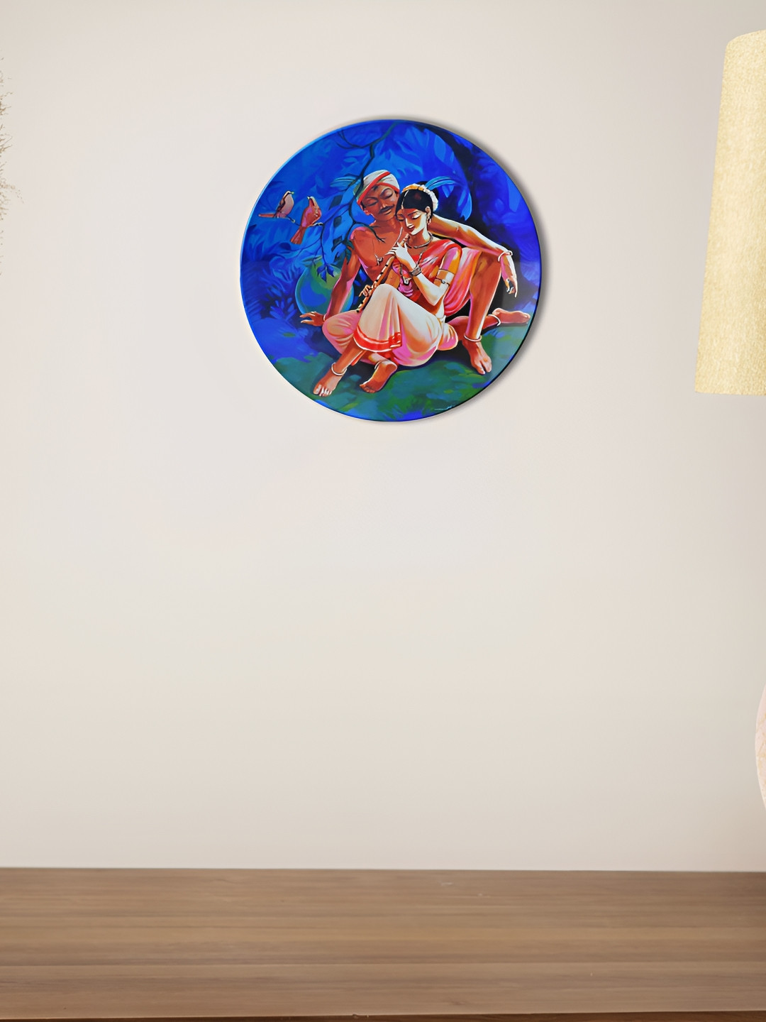 THE QUIRKY HOME Enchanting Embrace Crafted Ceramics Matte Hanging Hall Wall Plates-10In