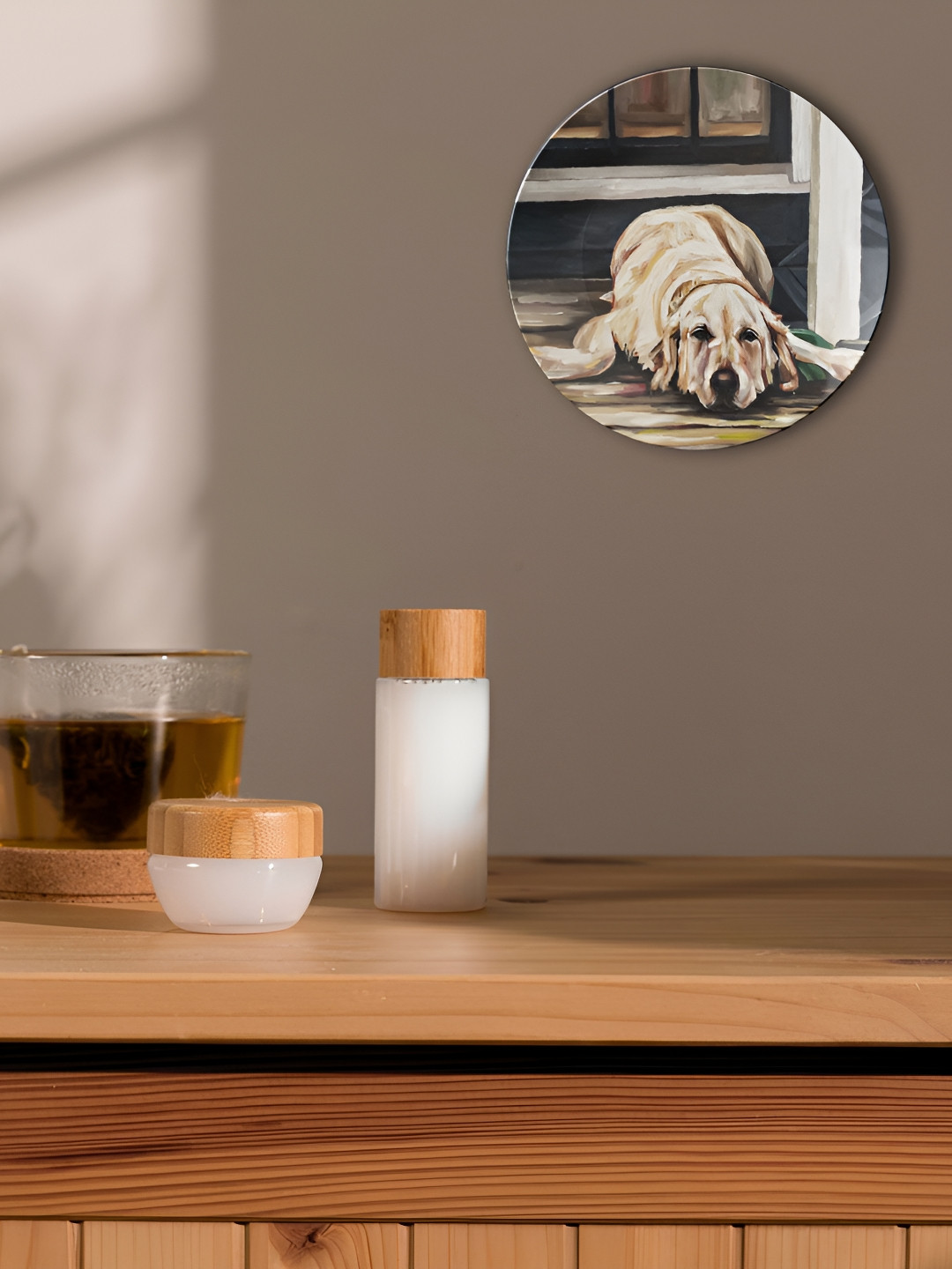 THE QUIRKY HOME A Furry Friend Crafted Ceramics Matte Hanging Hall Wall Plates-8In