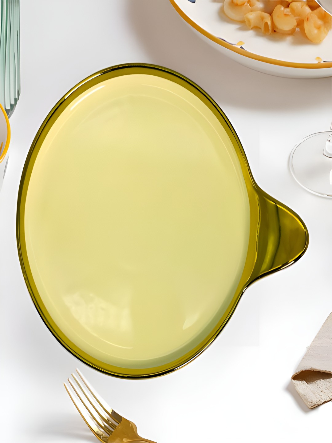 LEMONTREE Cream-Coloured 2025 1 Pieces Ceramic Easy to Clean Plates