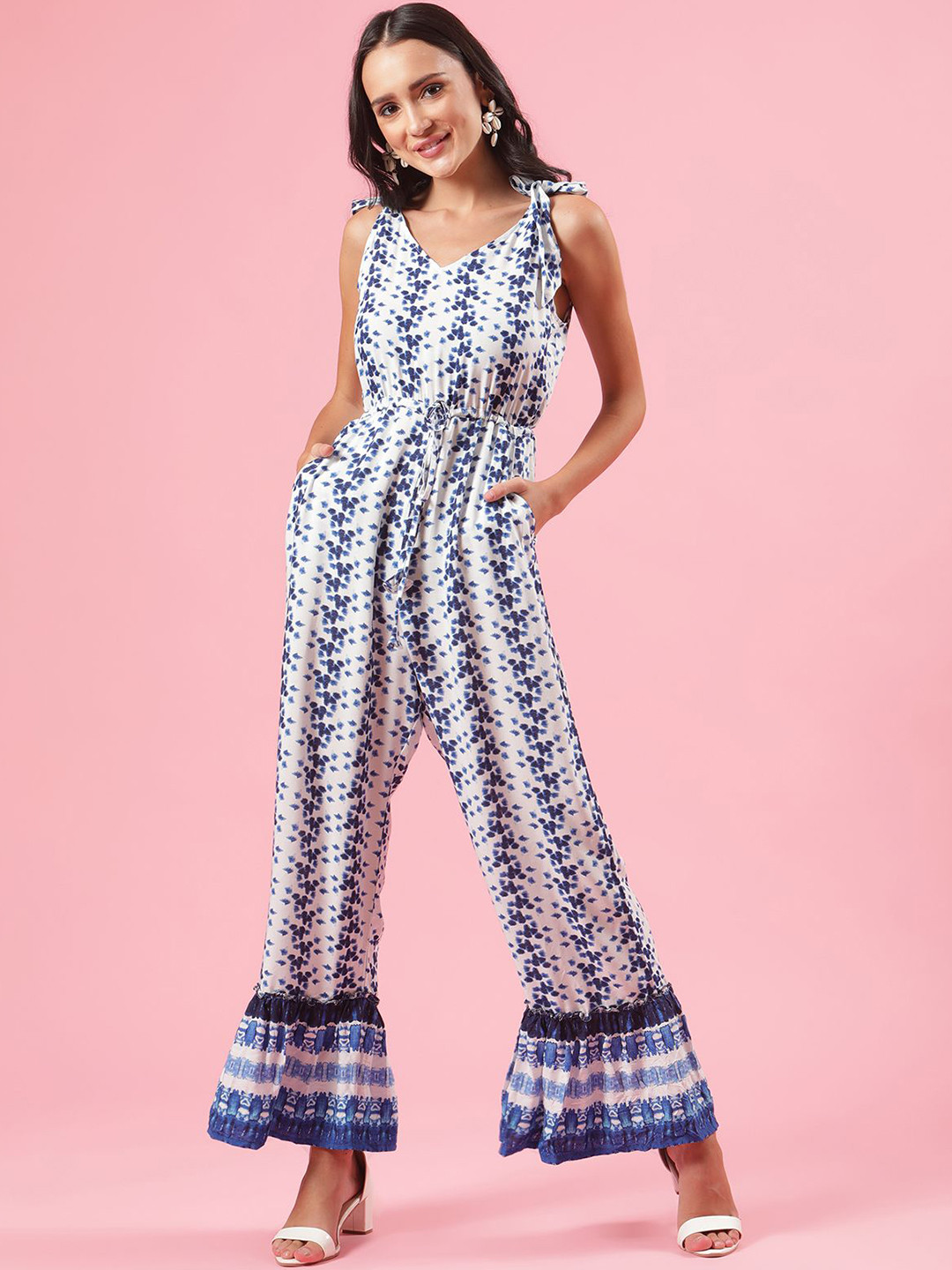 Shades of Sabi Printed Basic Jumpsuit