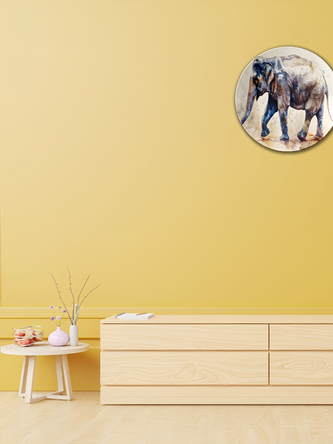 THE QUIRKY HOME Taste of the Wild Crafted Ceramics Glossy Hanging Hall Wall Plates-8In