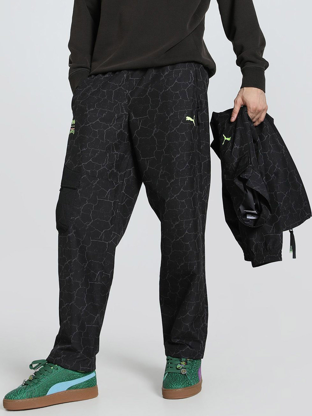 Puma x Teenage Mutant Ninja Turtles Tech Men Printed Relaxed Fit Cargo Track Pants