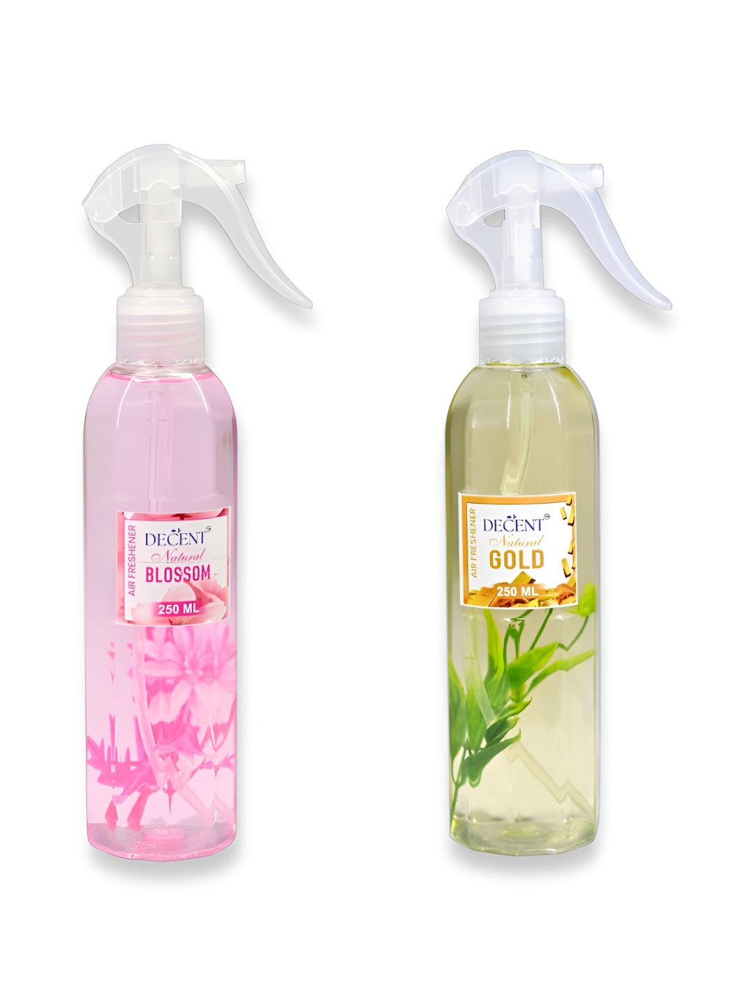 Decent Set Of 2 Blossom & Gold Air Freshener Spray - 250 ml Each