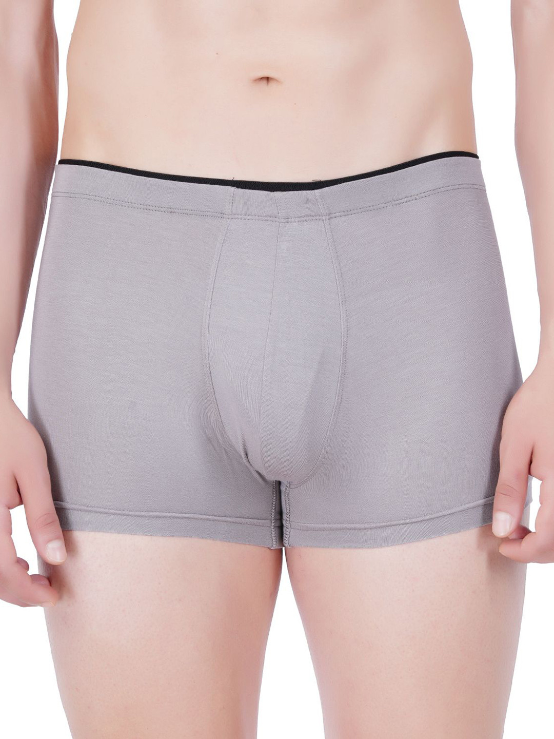 SKINOUS Men Mid-Rise Lightweight Short Trunk SK 4015_M-GRY_XXL