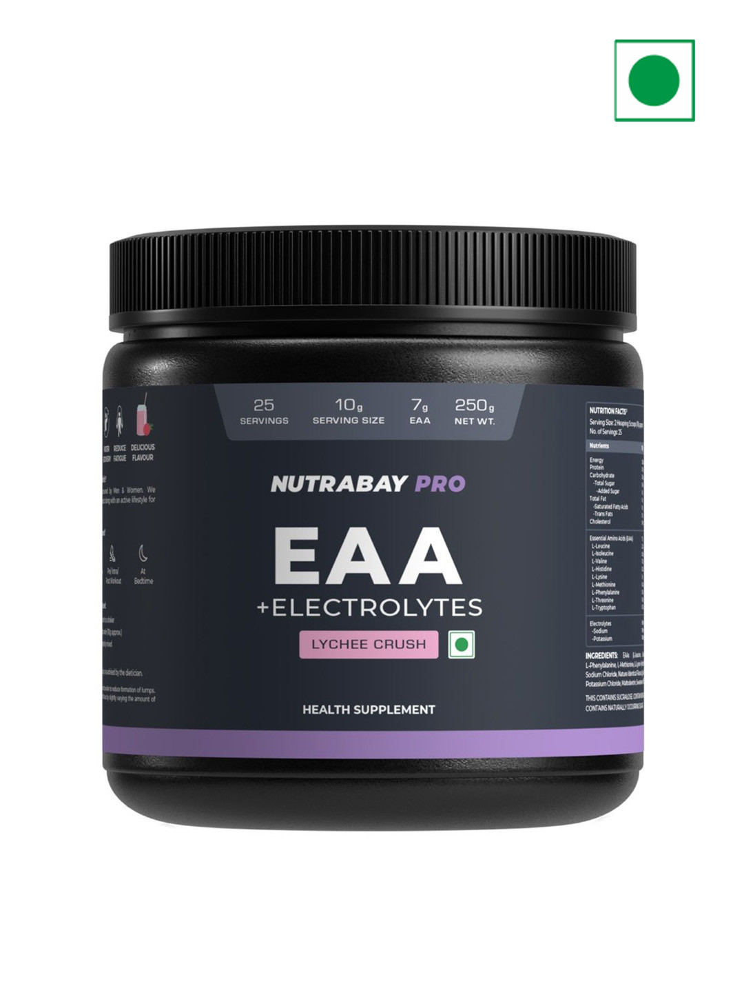 Nutrabay Pro EAAs With Electrolytes - 250 g - Lychee Crush