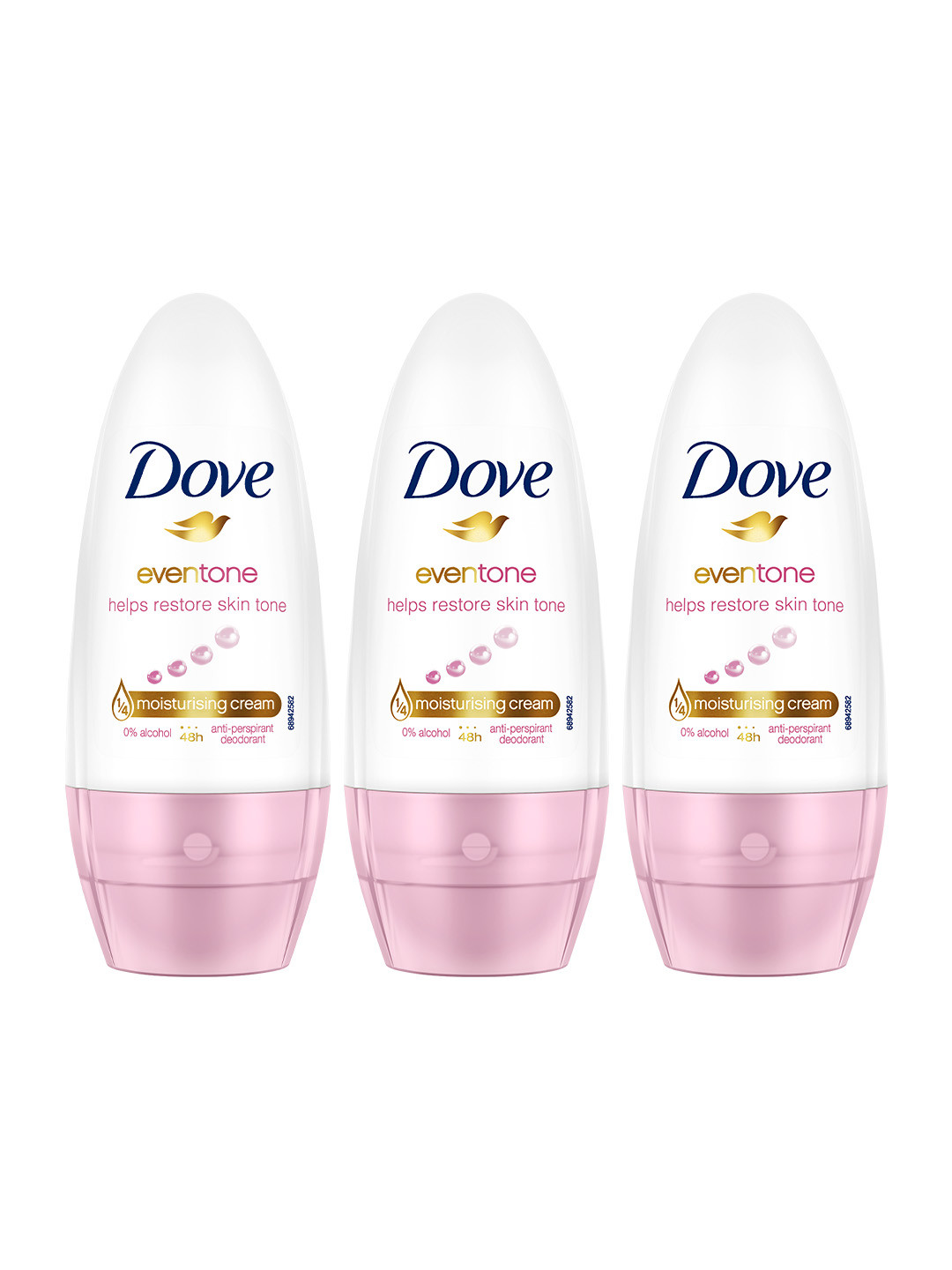 Dove Women Set of 3 Eventone Antiperspirant Deodorant Underarm Roll On - 50 ml each