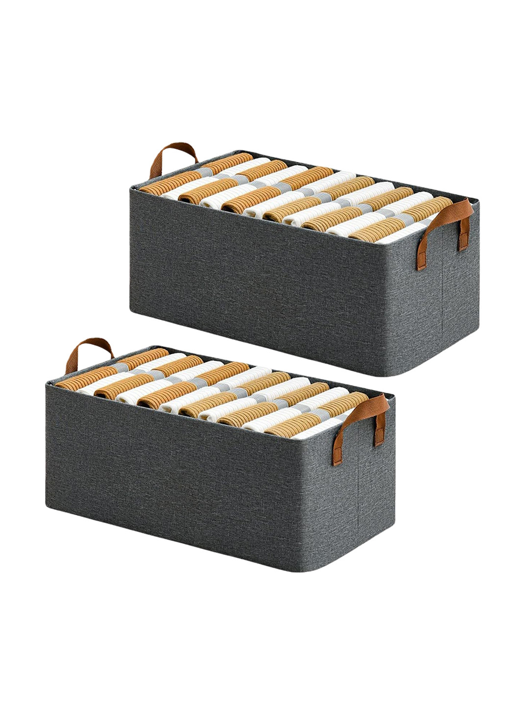 Panchhi Store Pack of 2 Grey Multipurpose Storage Basket