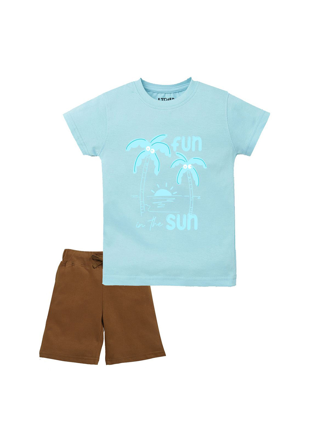 ETCHED DESIGN Boys Printed T-shirt with Shorts