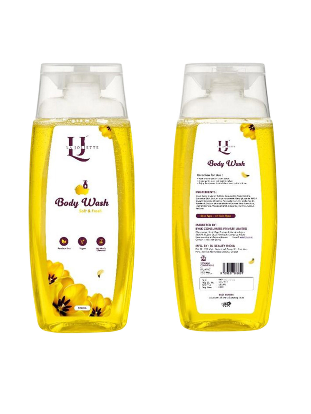 La Joliette Soft & Fresh Body Wash For Brightening - 200 ml