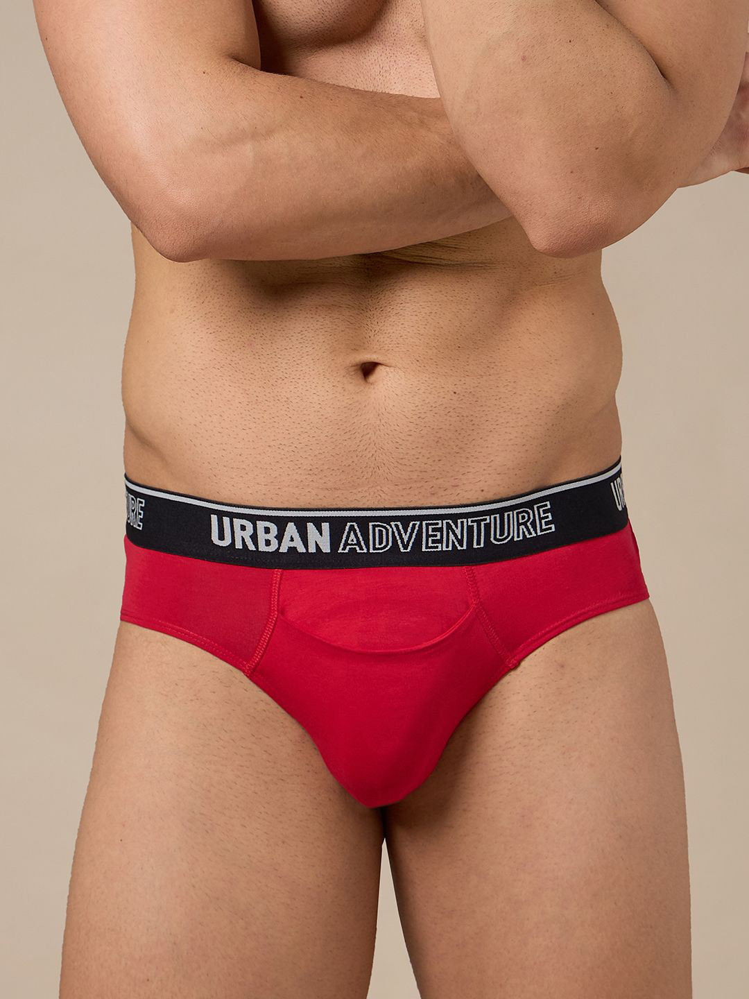 URBAN ADVENTURE Men Anti Bacterial Basic Briefs 1UAM-006(RED)