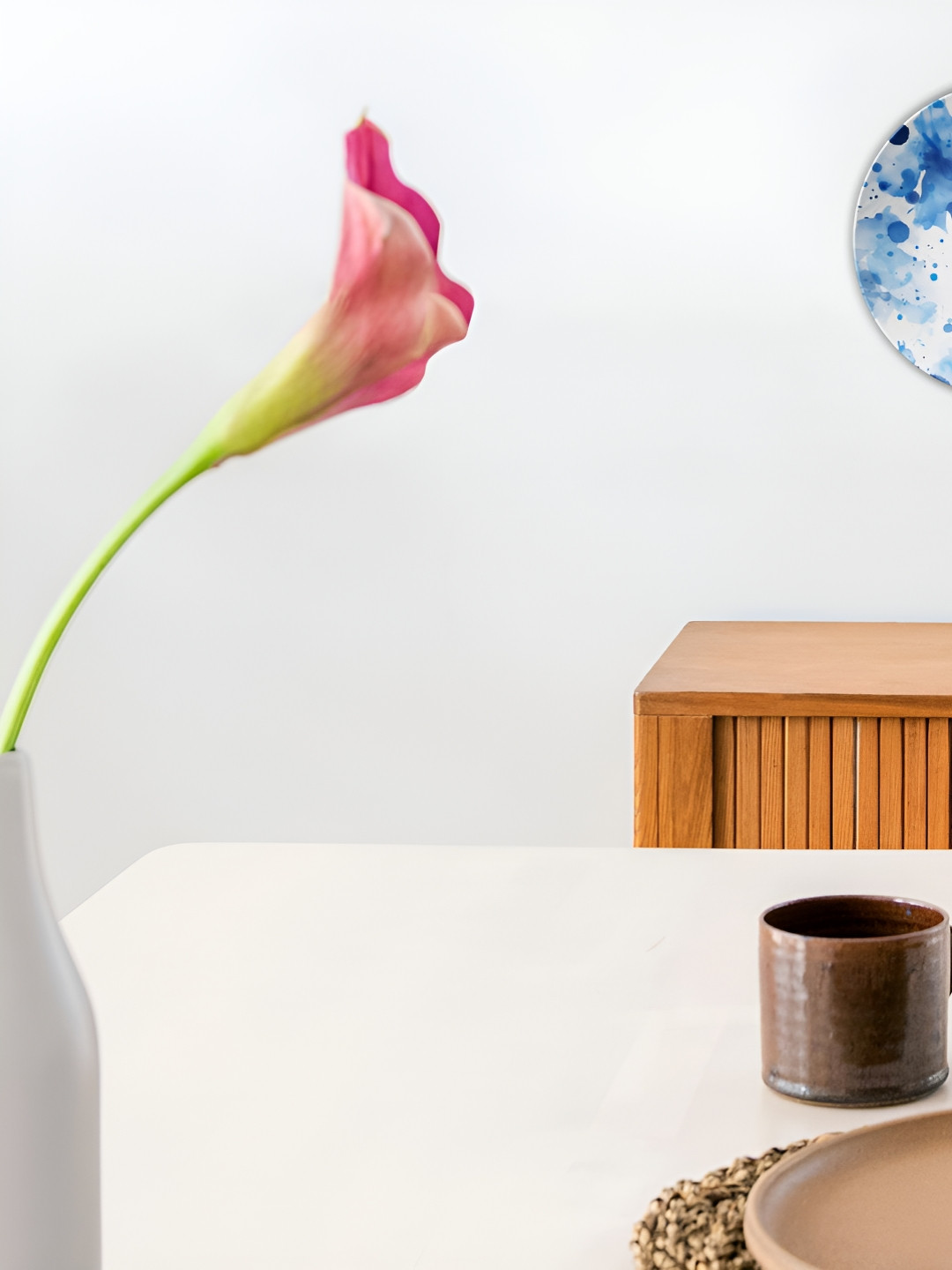 THE QUIRKY HOME Wall Plate, A Splash of Color Crafted Ceramics Glossy Wall Plates-9.8In