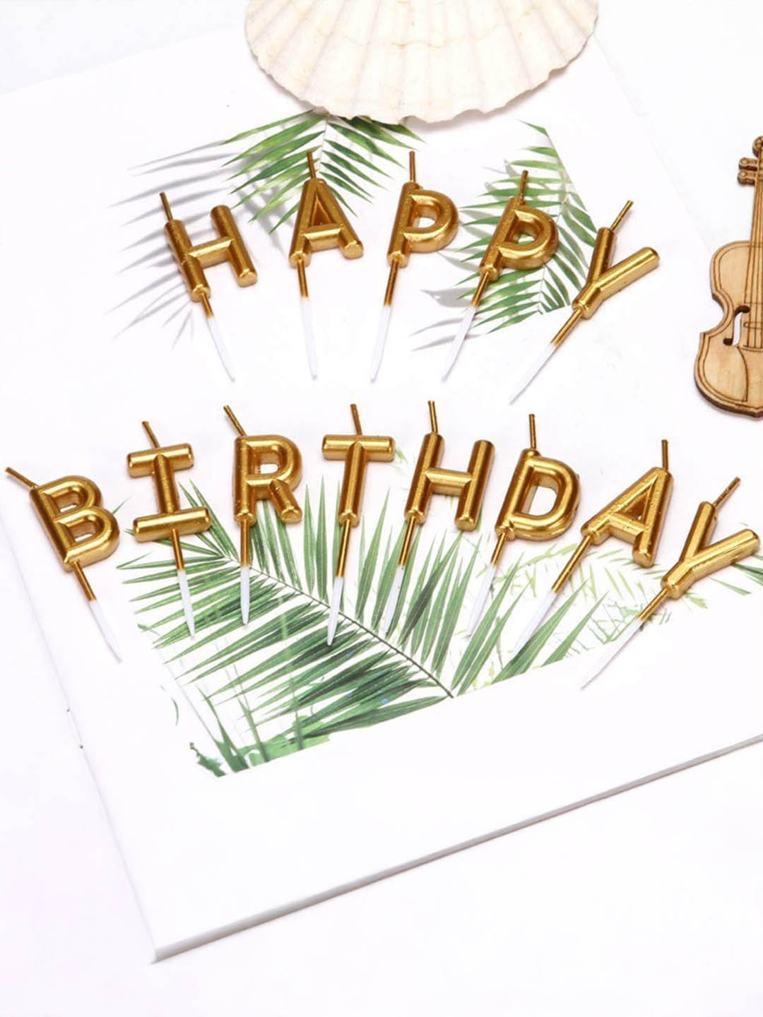 Untumble Happy Birthday 13Pcs Scented 1 Wick Solid Geometric Pillar Candles