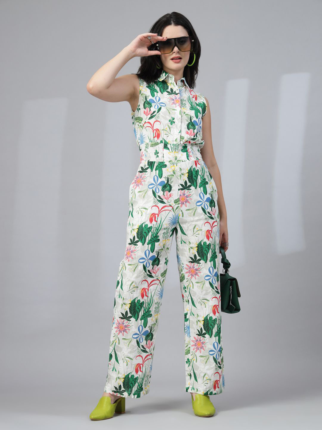 JEFF COOPER Printed Basic Jumpsuit