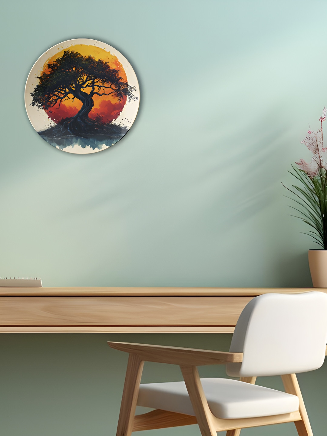 THE QUIRKY HOME A Moment of Tranquillity Crafted Ceramics Glossy Hall Wall Plates-8In