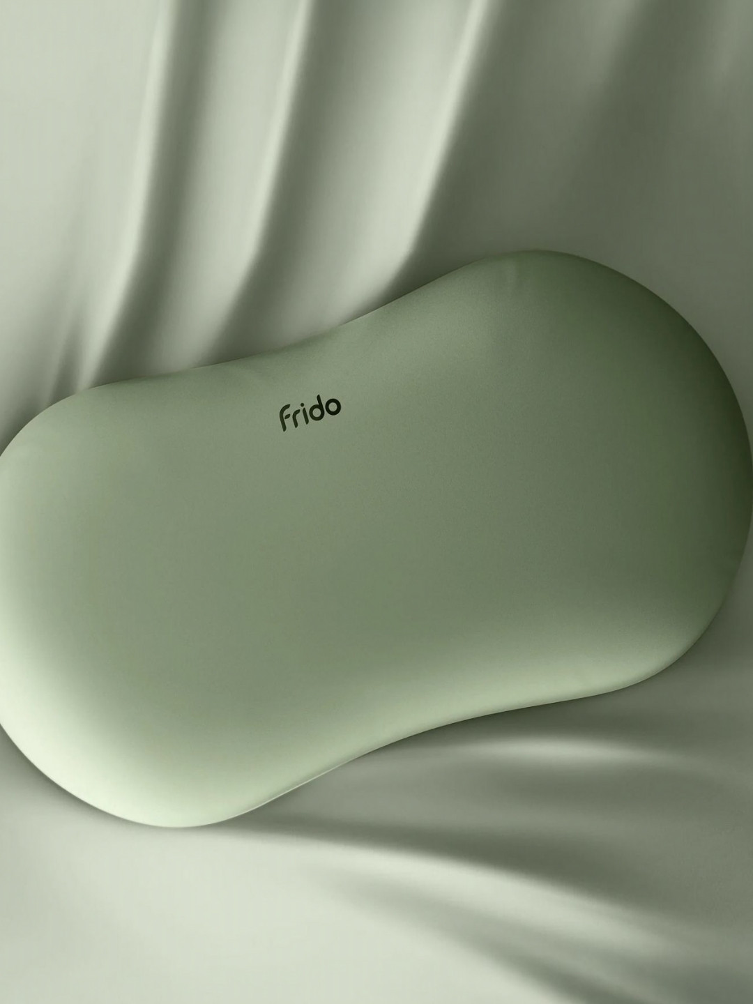 FRIDO Green Solid Faux Velvet Breathable Medium Memory Foam Sleep Pillow-4 x 35 x 58 cm