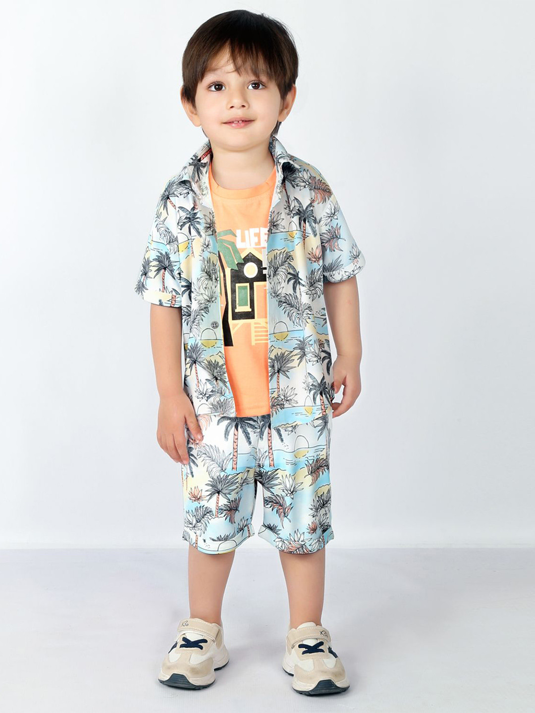 Bad Boys Boys Printed Short Sleeves T-shirt And Shirt With Shorts