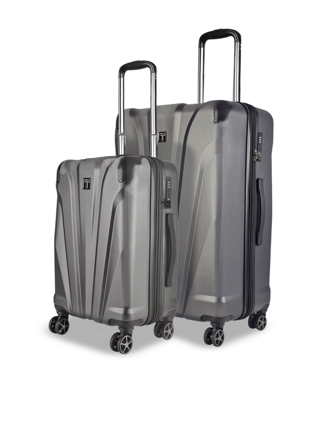 Timus Hard Luggage Pack Of 2 Hard Sided Trolley Suitcase