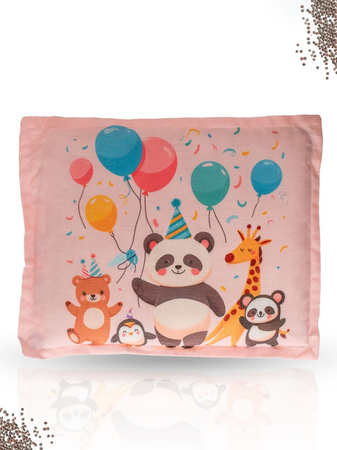 Adore Infants Kids Pink Printed Mustard Seed Baby Pillow