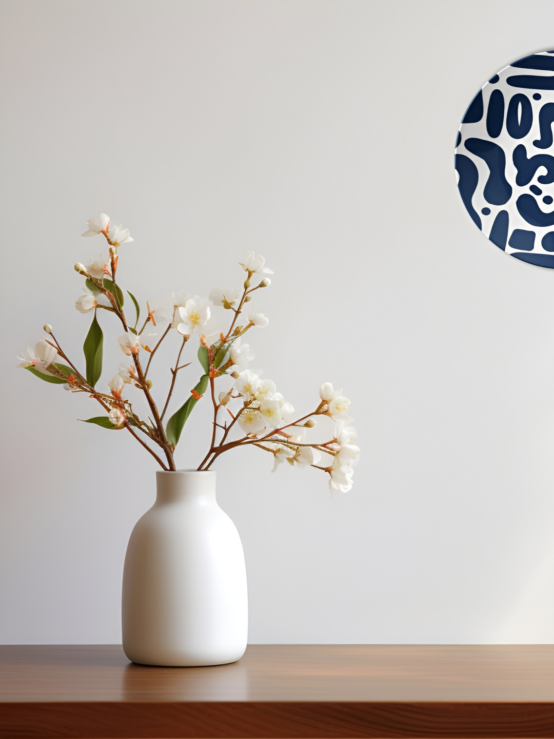 THE QUIRKY HOME Harmony Decorative Crafted Ceramics Glossy Hanging Hall Wall Plates-10In