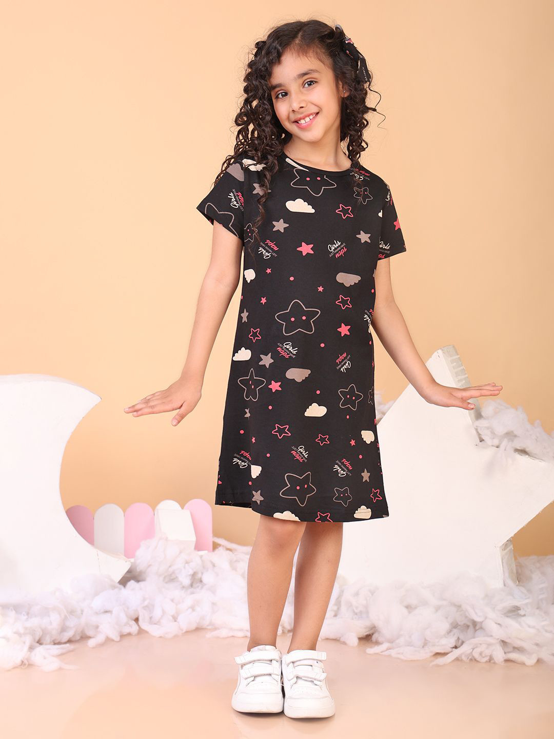 Bloem Star Print A-Line Dress
