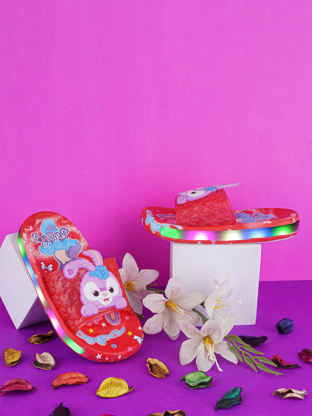 LMG Lifestyle Kids StellaLou Character Printed Led Light Water Proof Rubber Sliders