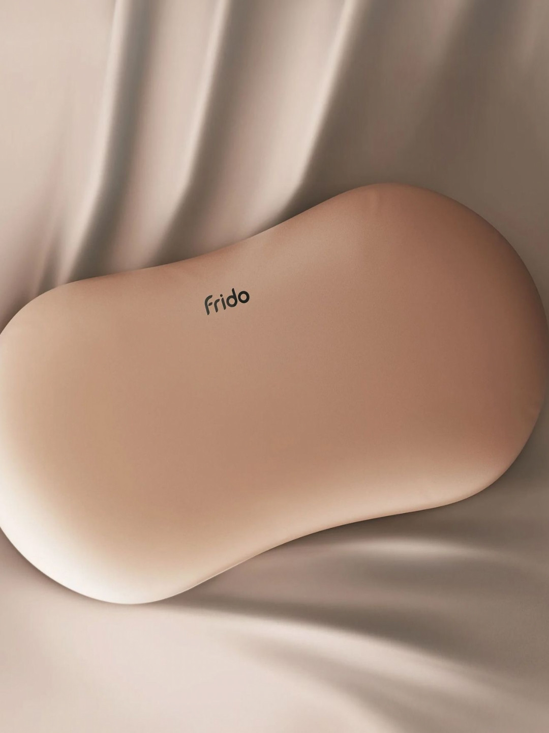FRIDO Cuddle Brown Solid Faux Velvet Breathable Medium Memory Foam Sleep Pillow-58.4 x 34.9 cm
