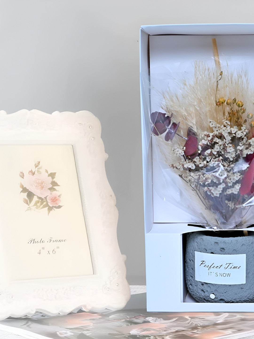 Cortina Blue rtificial Flower With Pot