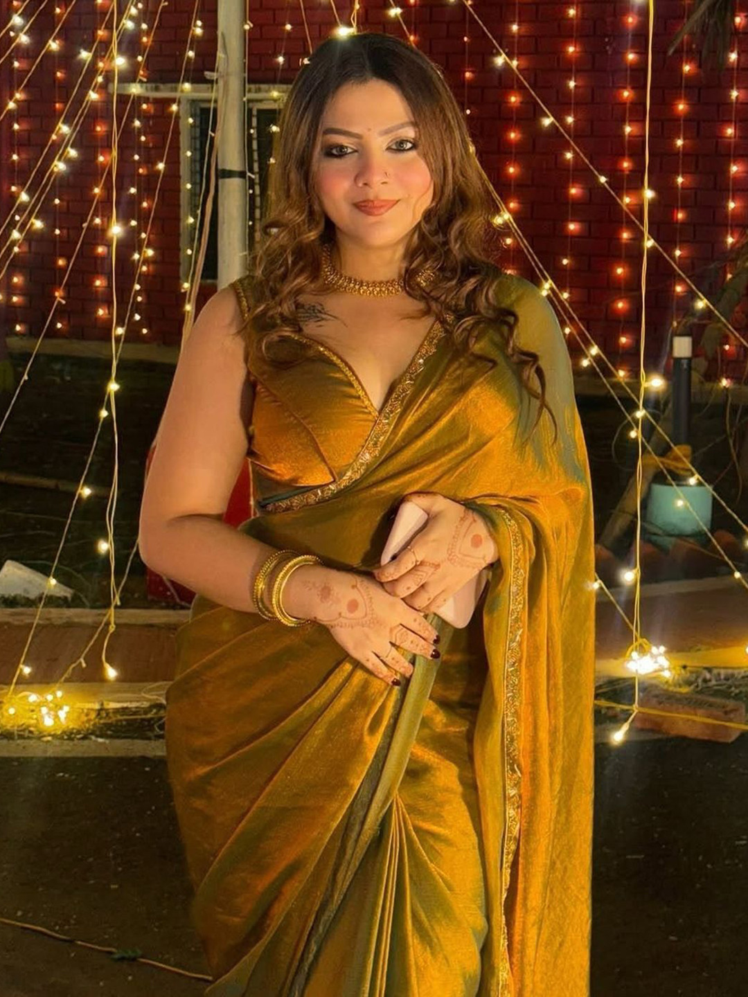 awesome Embellished Beads and Stones Silk Blend Ilkal Saree