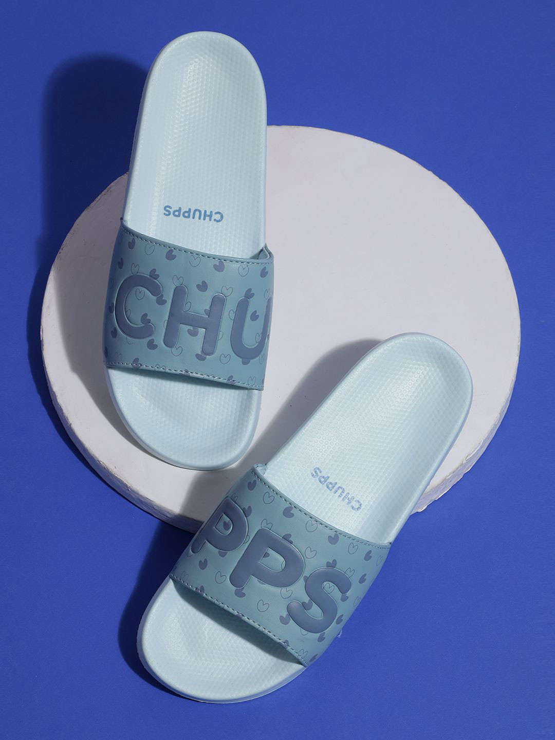 CHUPPS Women Lovebug Light Blue Casual Sliders