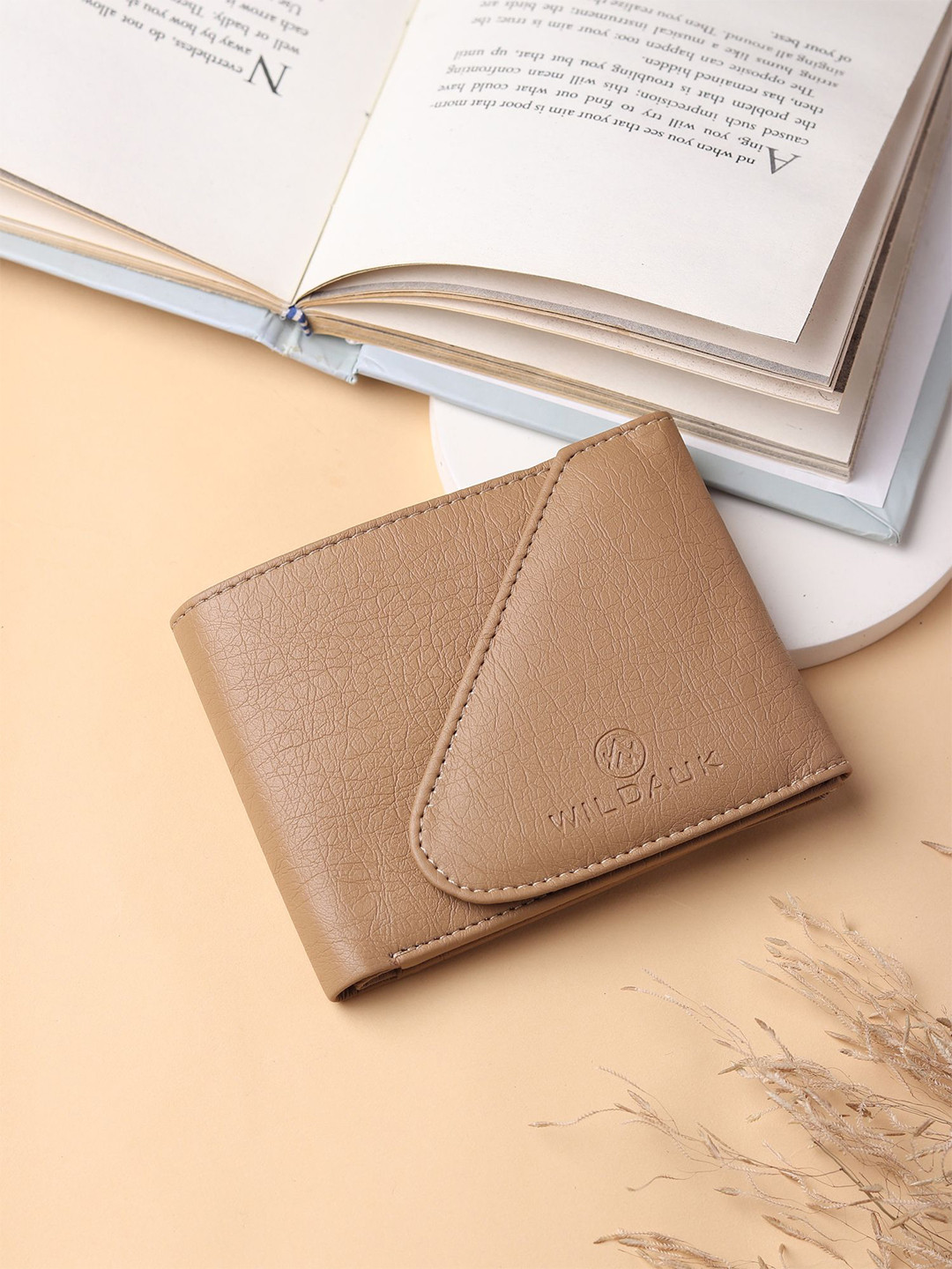 WILDAUK Men Textured PU Three Fold Wallet