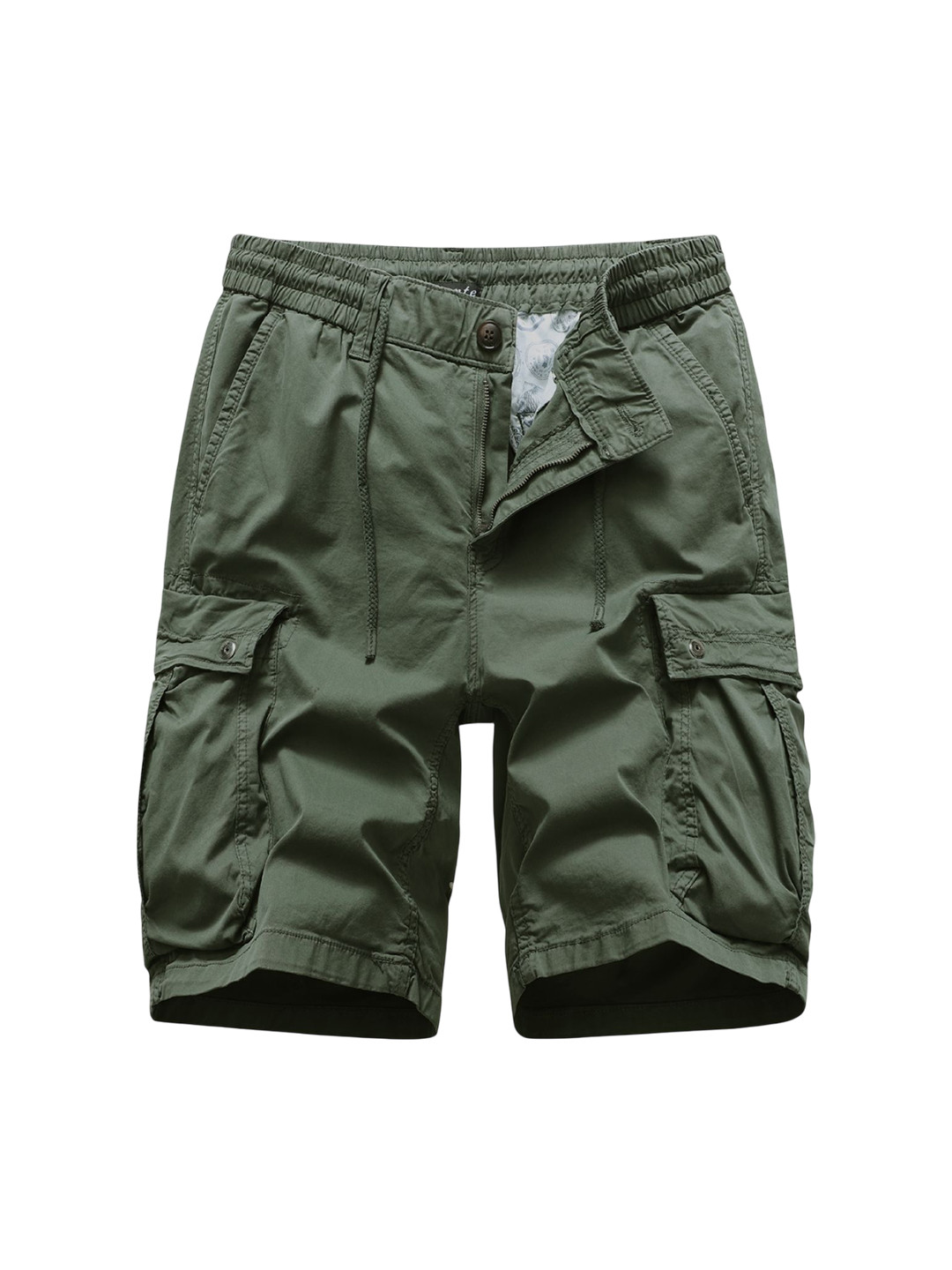 L'monte Men Regular Fit Knee Length Cargo Shorts