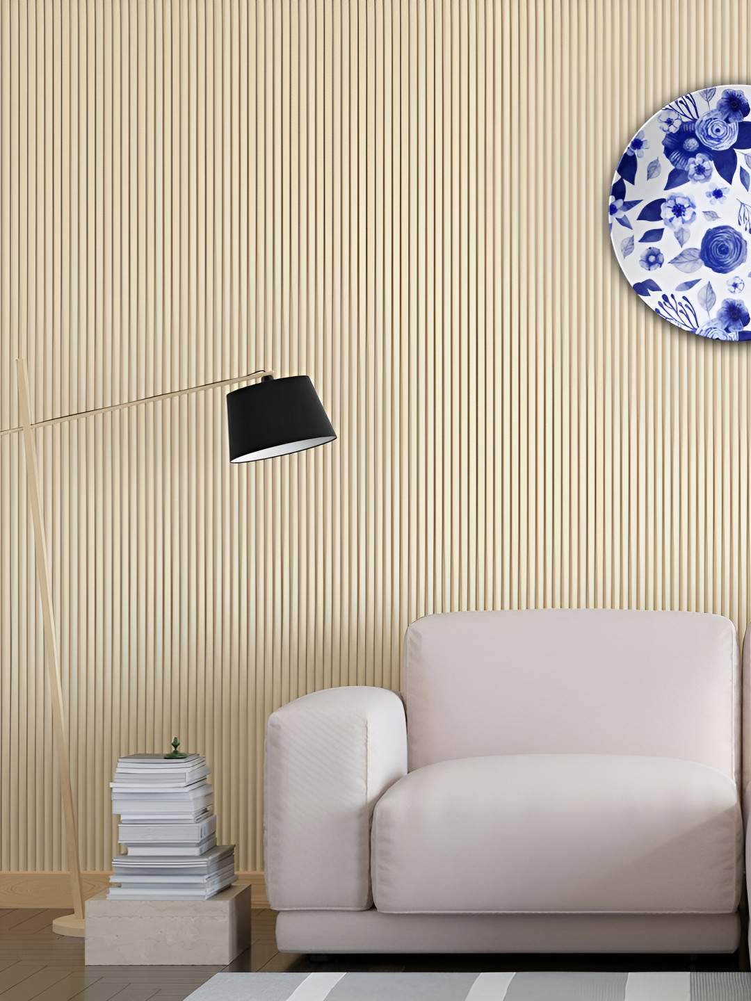 THE QUIRKY HOME A Blooming Beauty Ceramic Floral Glossy Hanging Hall Wall Plates-10In