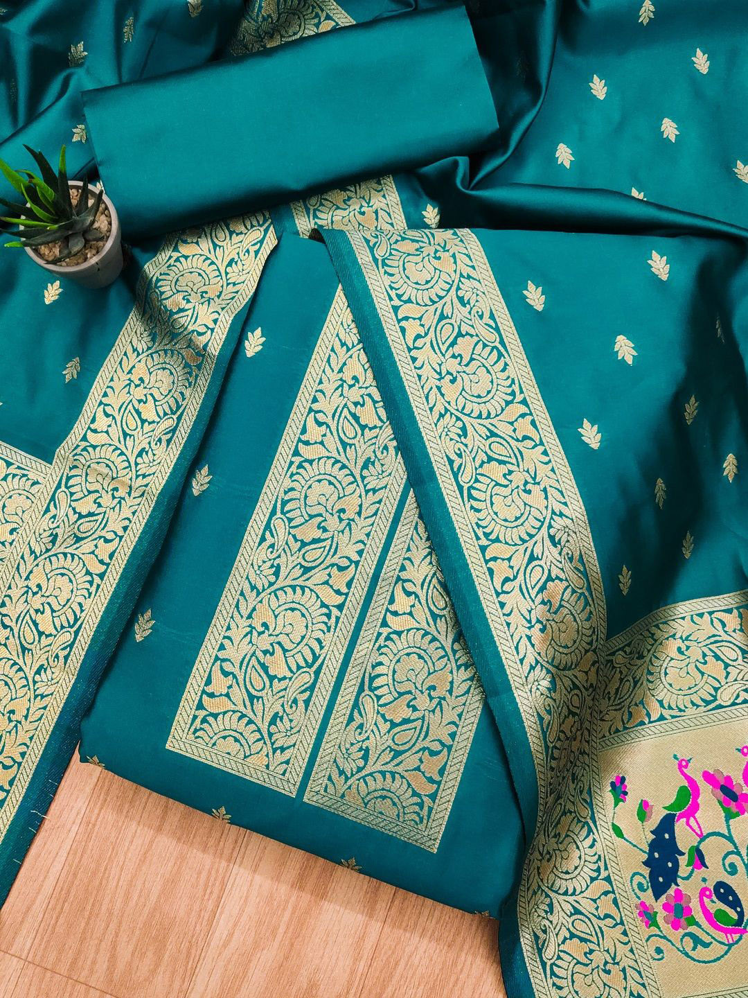 LeeliPeeri Designer Banarasi Unstitched Dress Material