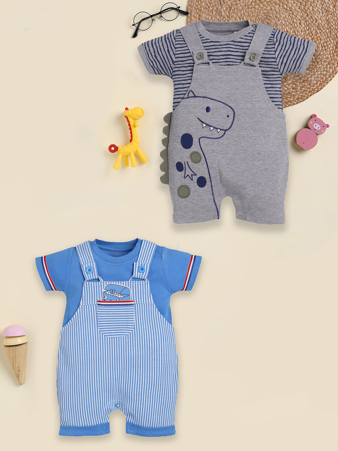 BABY GO Pack Of 2 Boy Straight Leg Dungarees