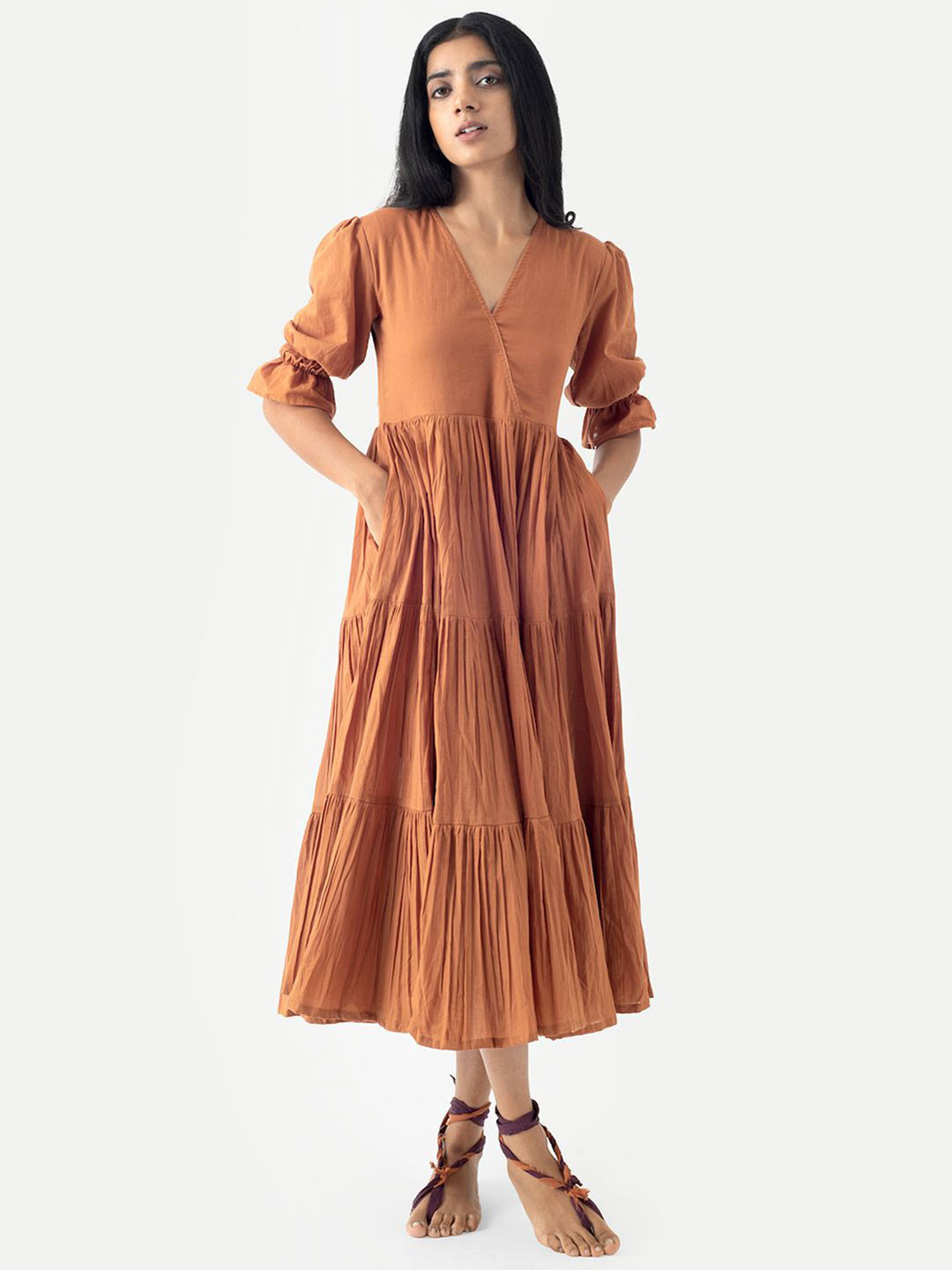 Tailor Didi Organic Cotton Fit and Flare Midi Dress