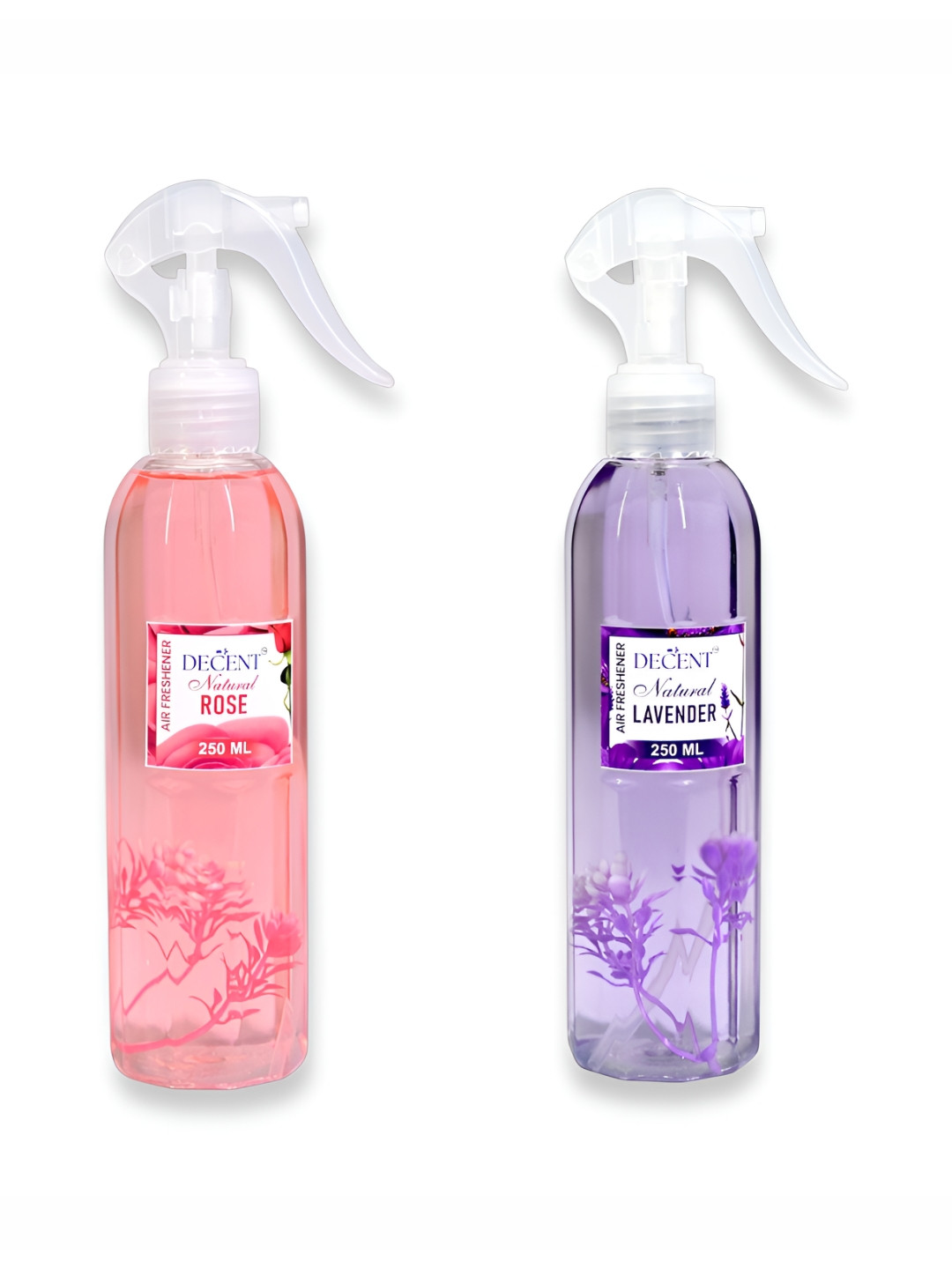 Decent Set Of 2 Rose & Lavender Air Freshener Spray - 250 ml Each