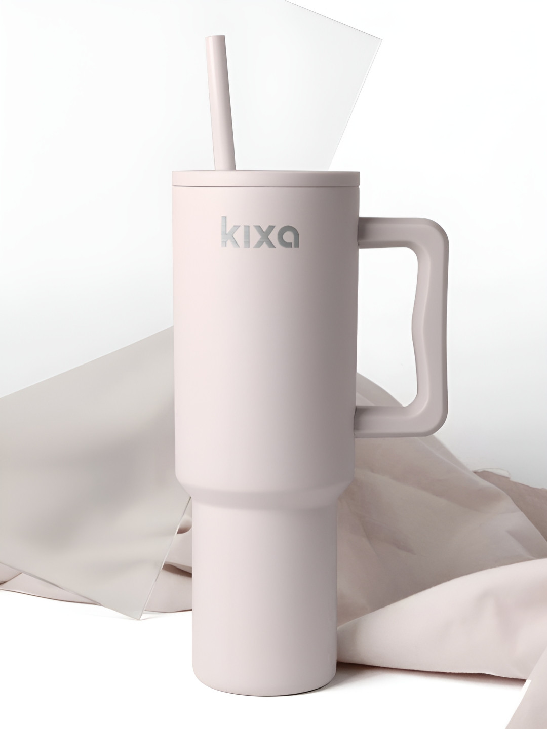 Kixa Oasis Grey Melange Single Stainless Steel Solid Double Wall Tumbler Bottle 1.2 L